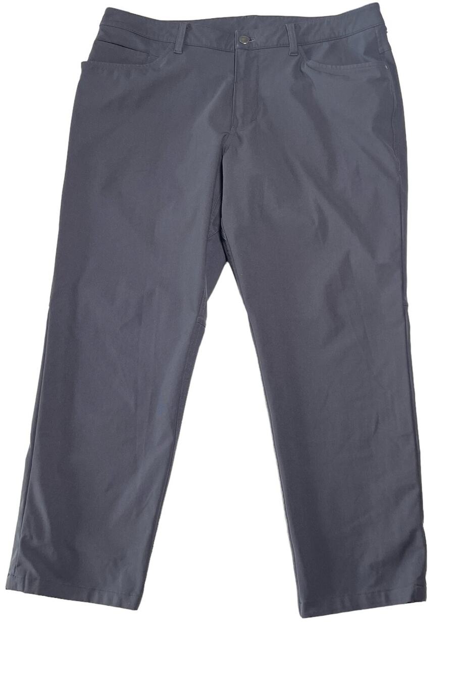 Mens Lululemon 36 Navy Blue ABC Classic-Fit 5 Pocket Pant 27” L Warpstreme 36x27